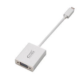 Nanocable Conversor USB-C a VGA Aluminio 10 cm Gris/Plata
